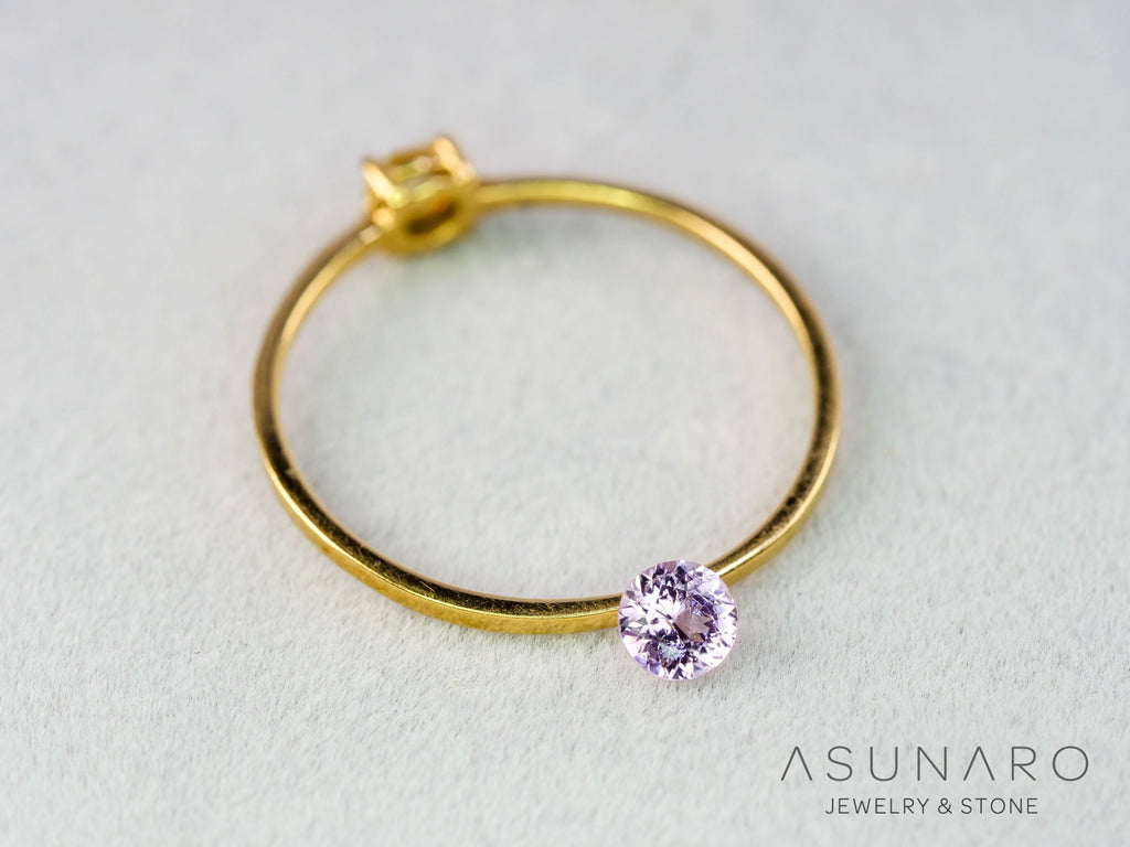 インペリアルトパーズ　ラウンドカット　0.19ct　ブラジル産　【251127-3050】