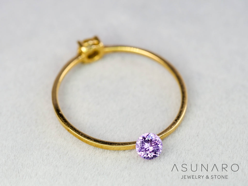 インペリアルトパーズ　ラウンドカット　0.18ct　ブラジル産　【251127-3049】