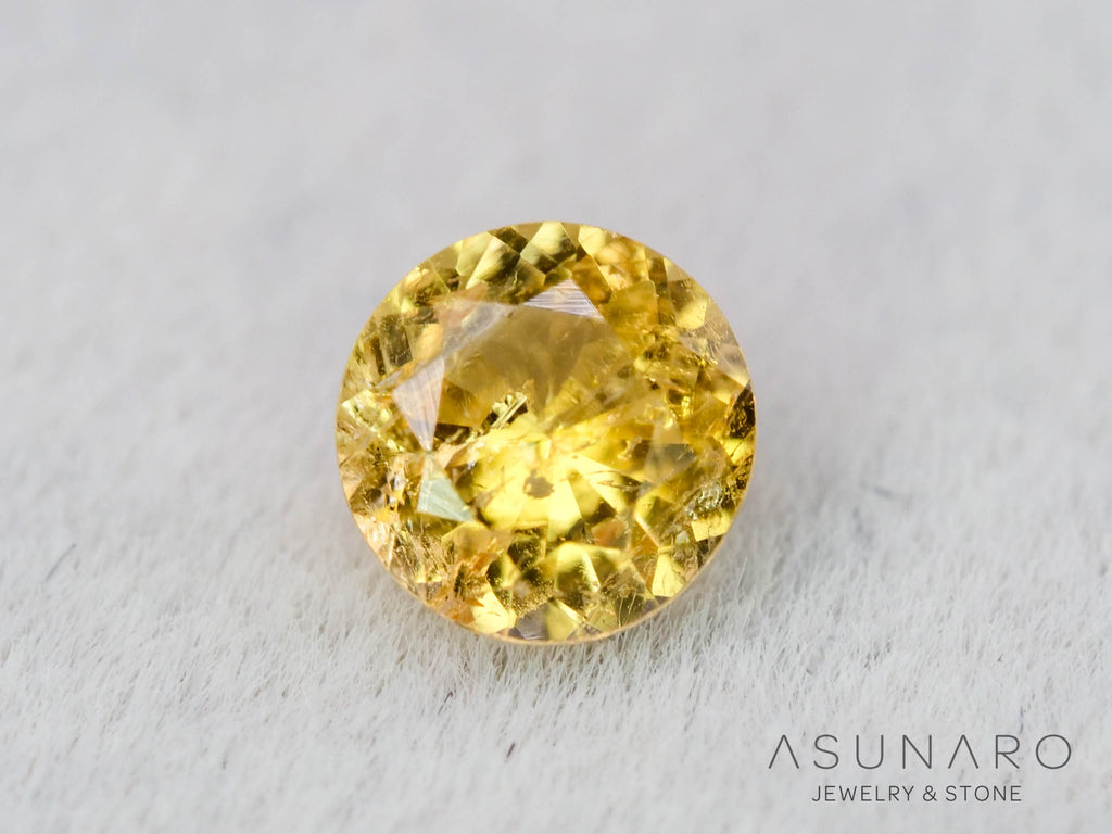 インペリアルトパーズ　ラウンドカット　0.24ct　ブラジル産　【251127-3048】