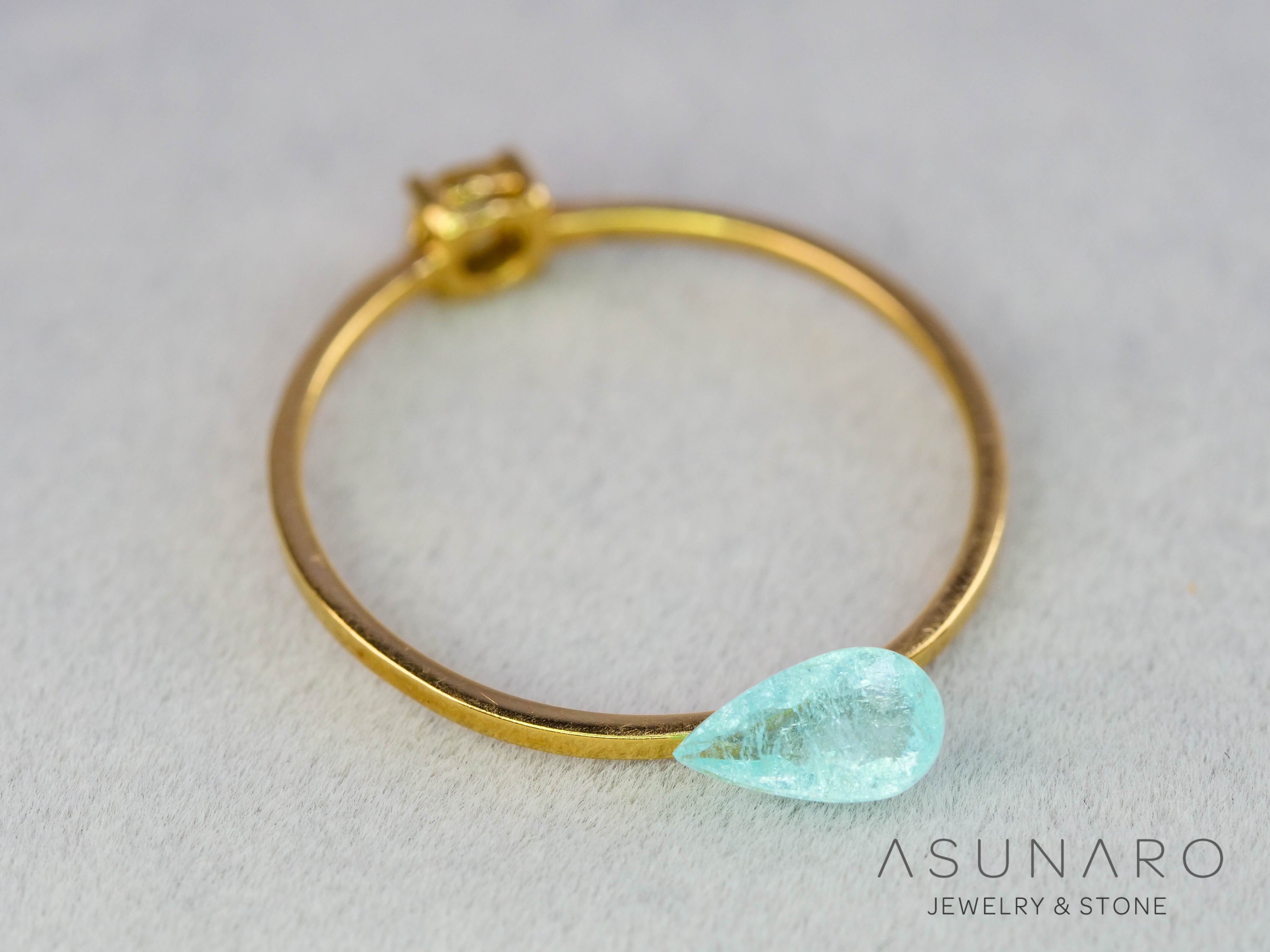 パライバトルマリン ペアシェイプ モザンビーク産 0.36ct 【251203