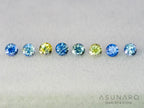 【8個セット】マルチバイカラー　モンタナサファイア ラウンド ハフエタセット スリランカ産　3mm 8個セット 【251204-2831】
