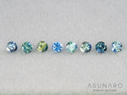 【8個セット】ニュアンスバイカラー　モンタナサファイア ラウンド ハフエタセット スリランカ産　3.1～3.2mm 8個セット 【251204-2832】