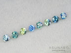 【8個セット】ニュアンスバイカラー　モンタナサファイア ラウンド ハフエタセット スリランカ産　3.1～3.2mm 8個セット 【251204-2832】