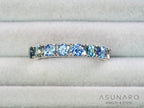 【8個セット】ニュアンスバイカラー　モンタナサファイア ラウンド ハフエタセット スリランカ産　3.1～3.2mm 8個セット 【251204-2833】
