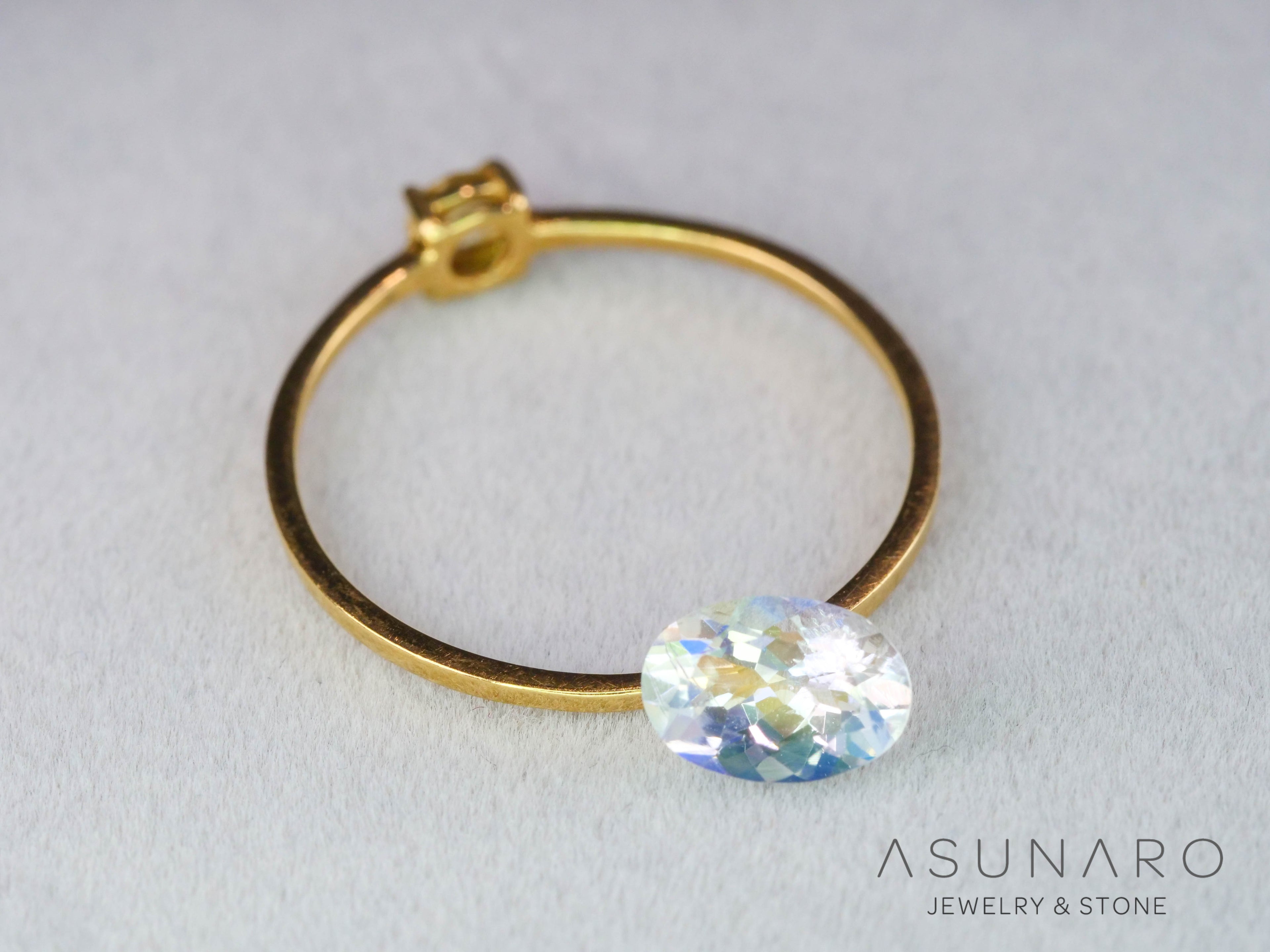 アンデシンラブラドライト　オーバルカット　マダガスカル産　0.61ct【260226-3173】