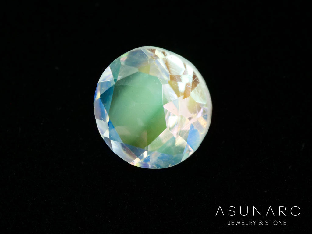 アンデシンラブラドライト　ラウンドカット　マダガスカル産　0.42ct【260226-3175】