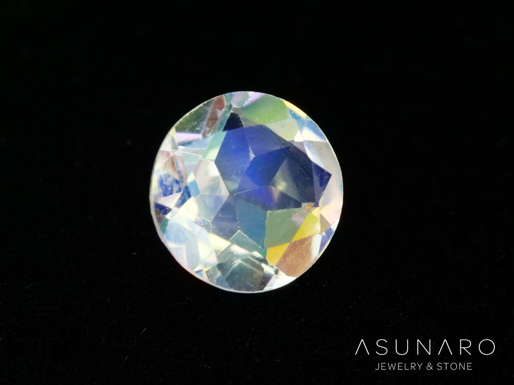 アンデシンラブラドライト　ラウンドカット　マダガスカル産　0.42ct【260226-3175】