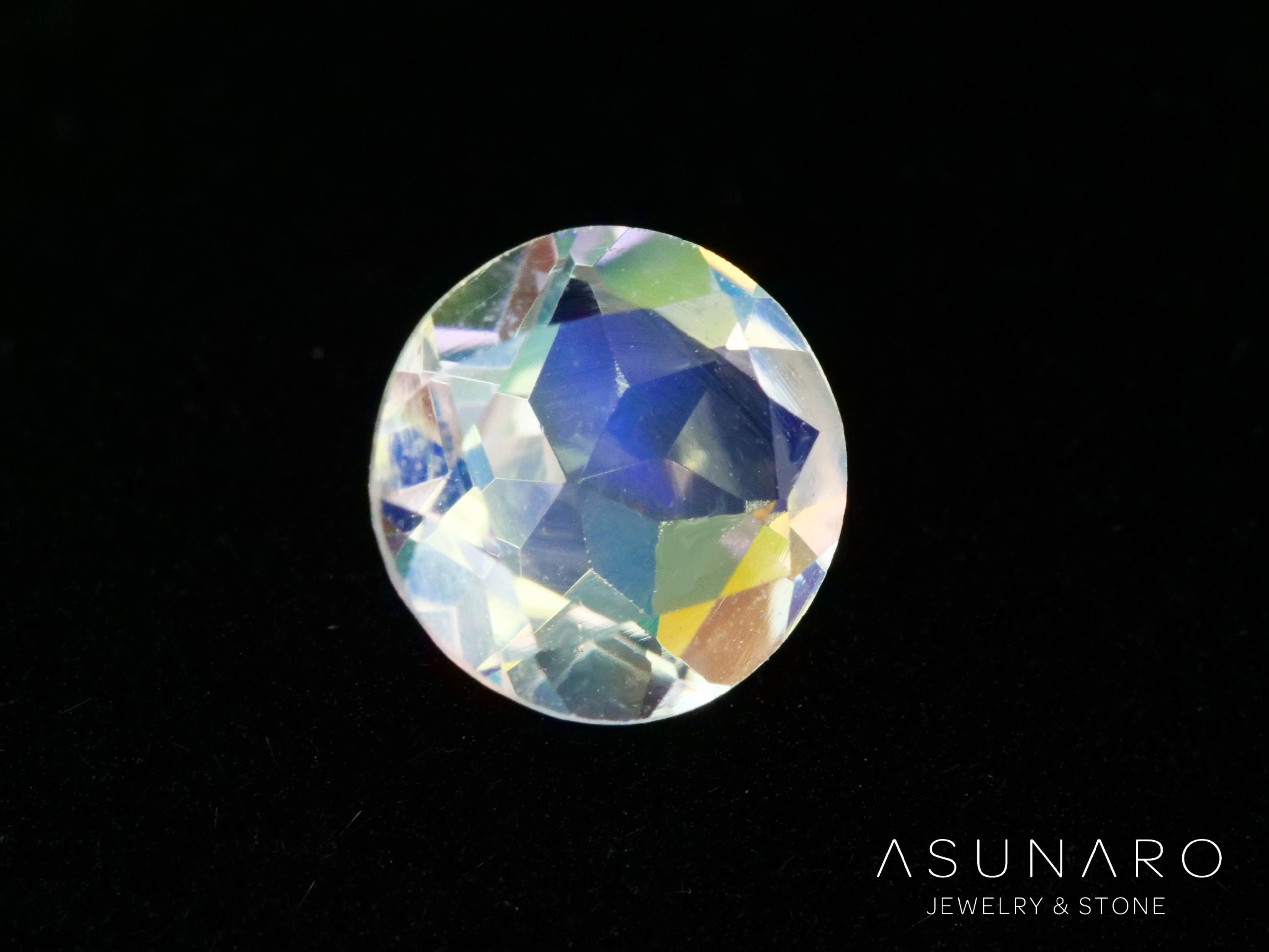 アンデシンラブラドライト　ラウンドカット　マダガスカル産　0.42ct【260226-3175】