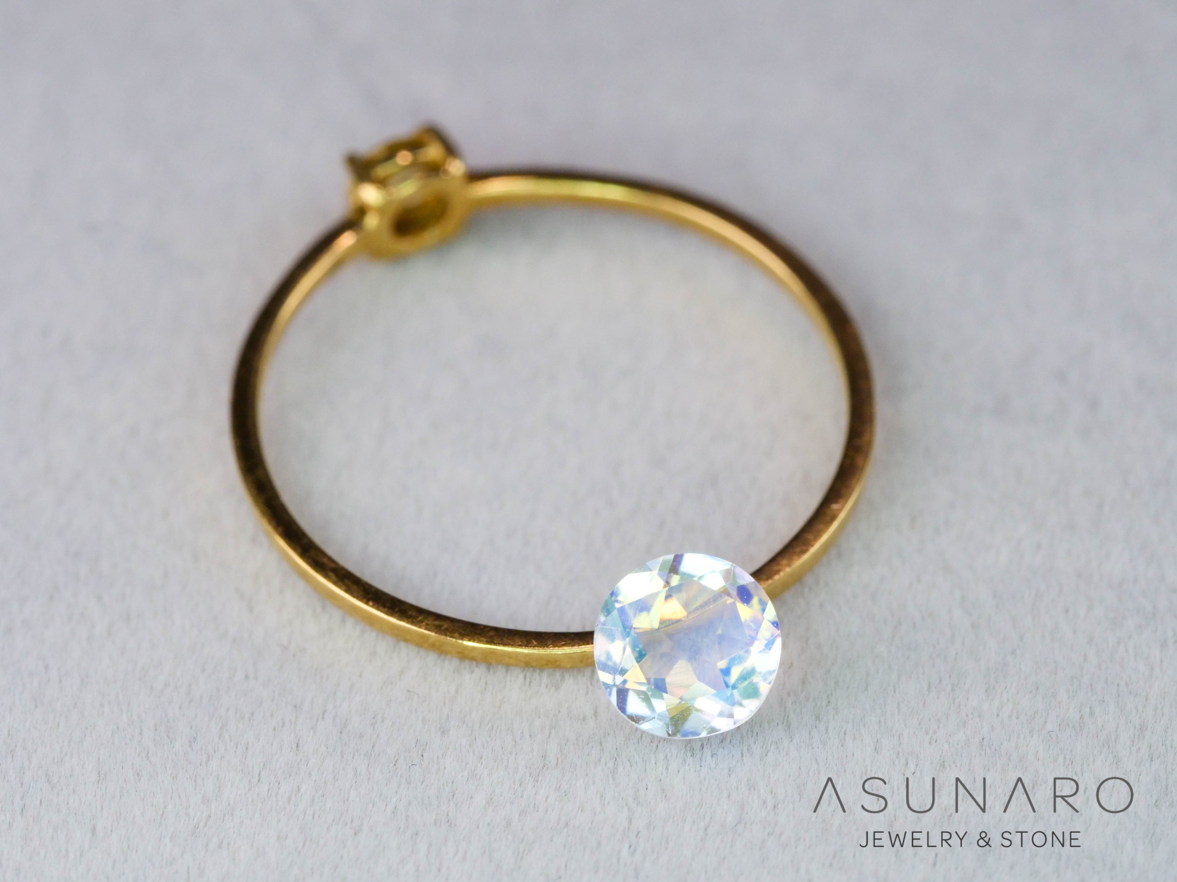 アンデシンラブラドライト　ラウンドカット　マダガスカル産　0.42ct【260226-3175】