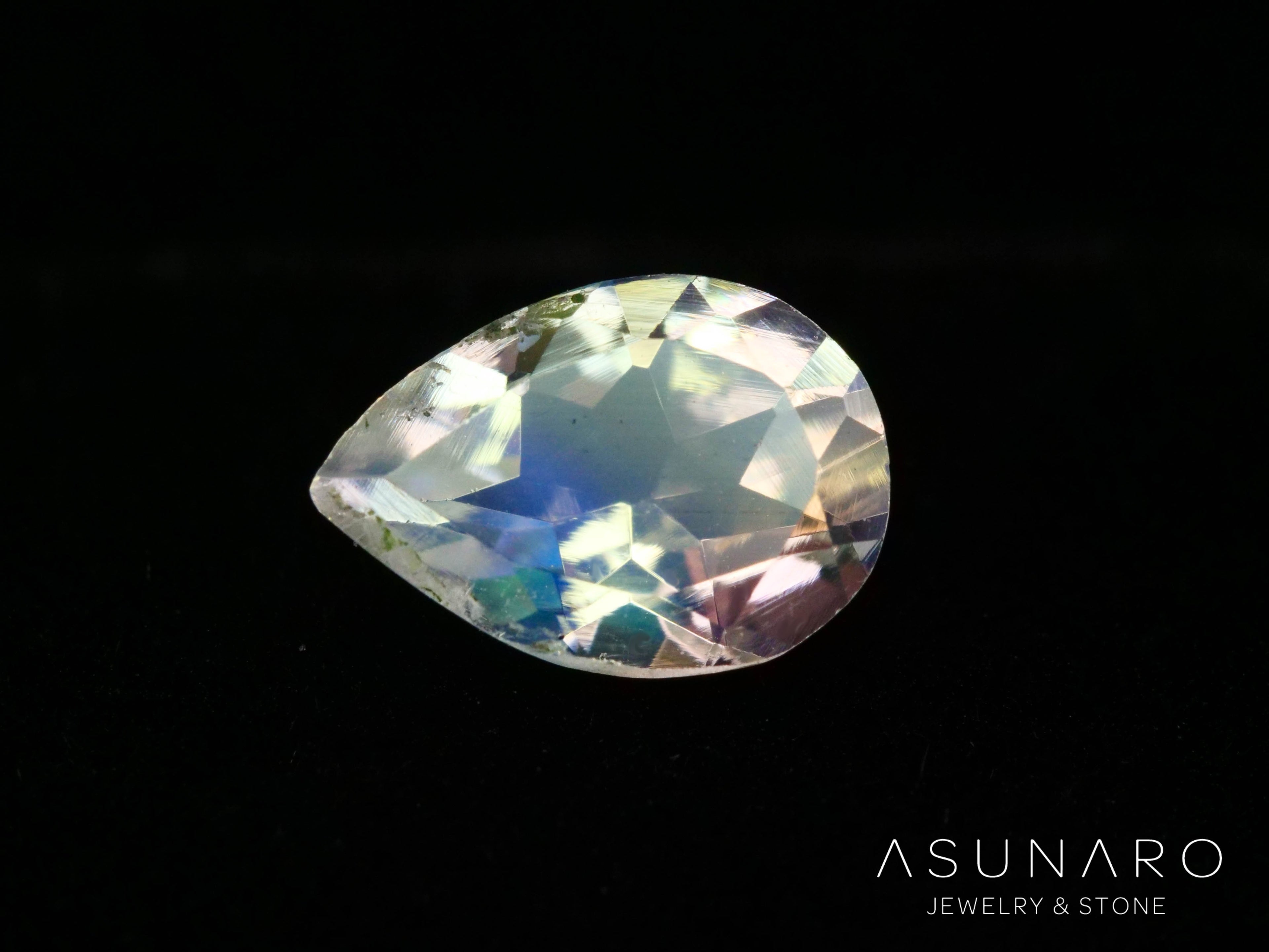 アンデシンラブラドライト　ペアシェイプ　マダガスカル産　0.52ct【260226-3176】