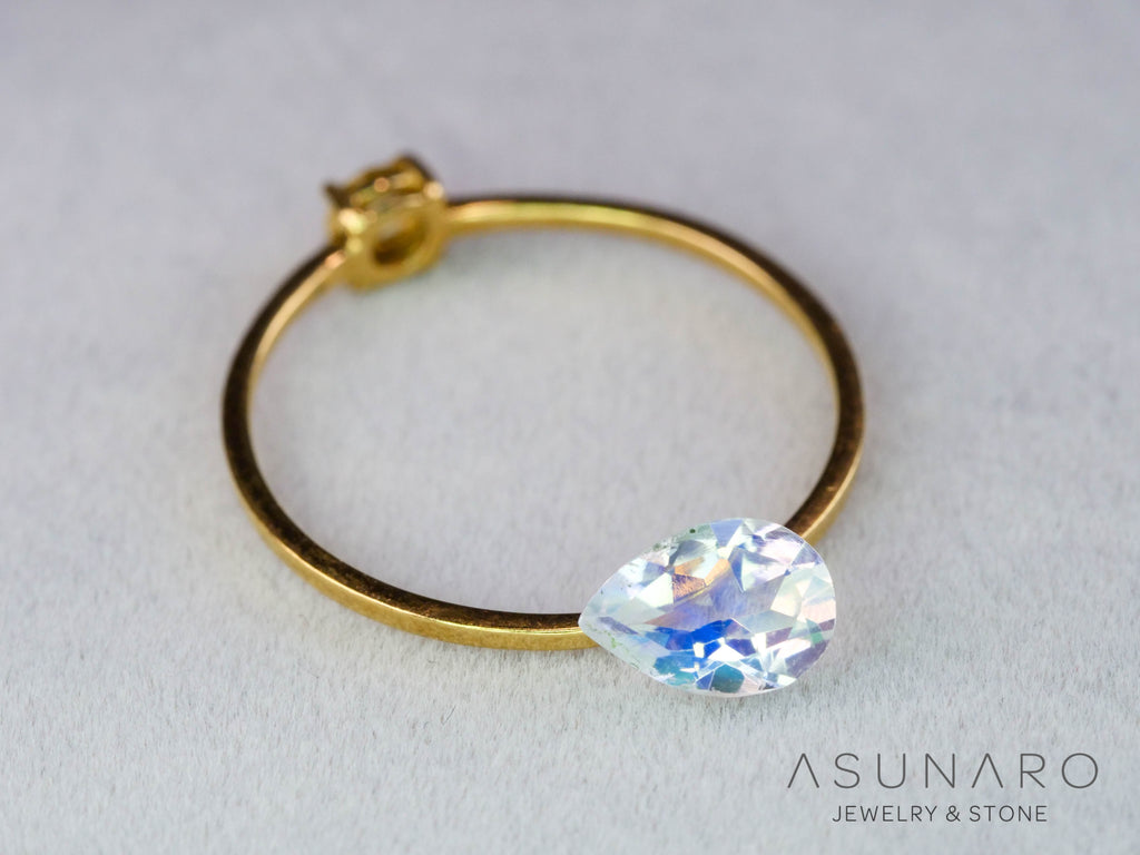 アンデシンラブラドライト　ペアシェイプ　マダガスカル産　0.52ct【260226-3176】