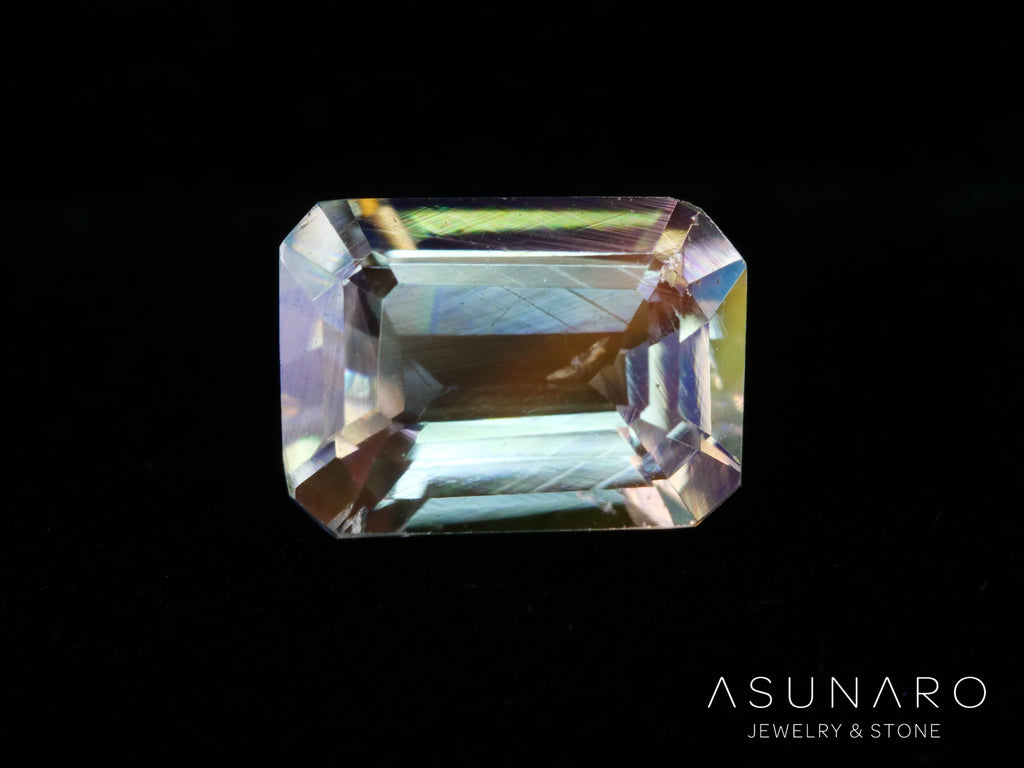 アンデシンラブラドライト　エメラルドカット　マダガスカル産　0.84ct【260226-3177】