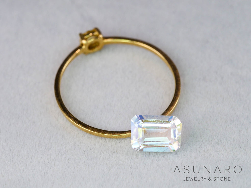 アンデシンラブラドライト　エメラルドカット　マダガスカル産　0.84ct【260226-3177】