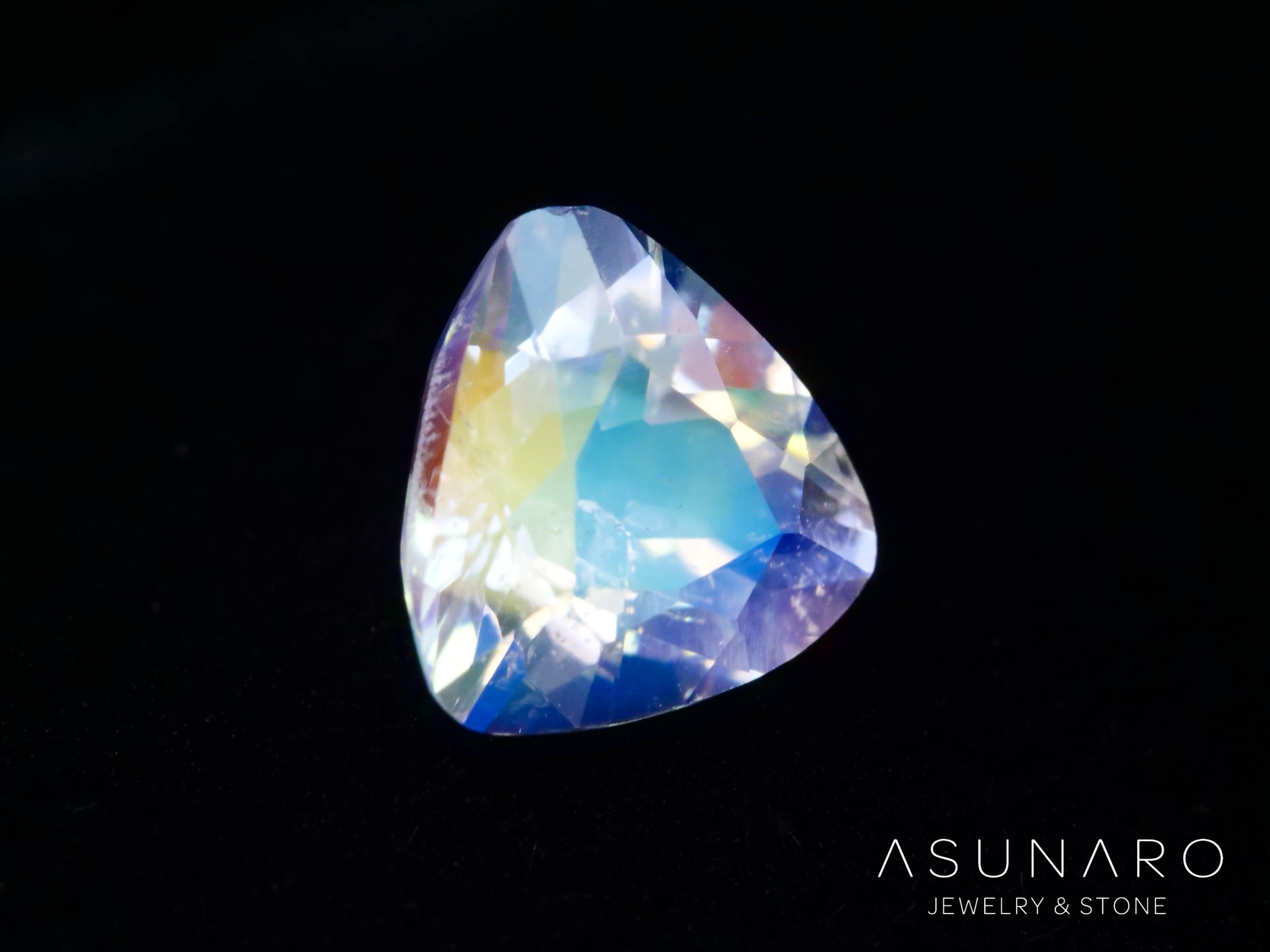 アンデシンラブラドライト　トリリアントカット　マダガスカル産　0.43ct【260226-3178】