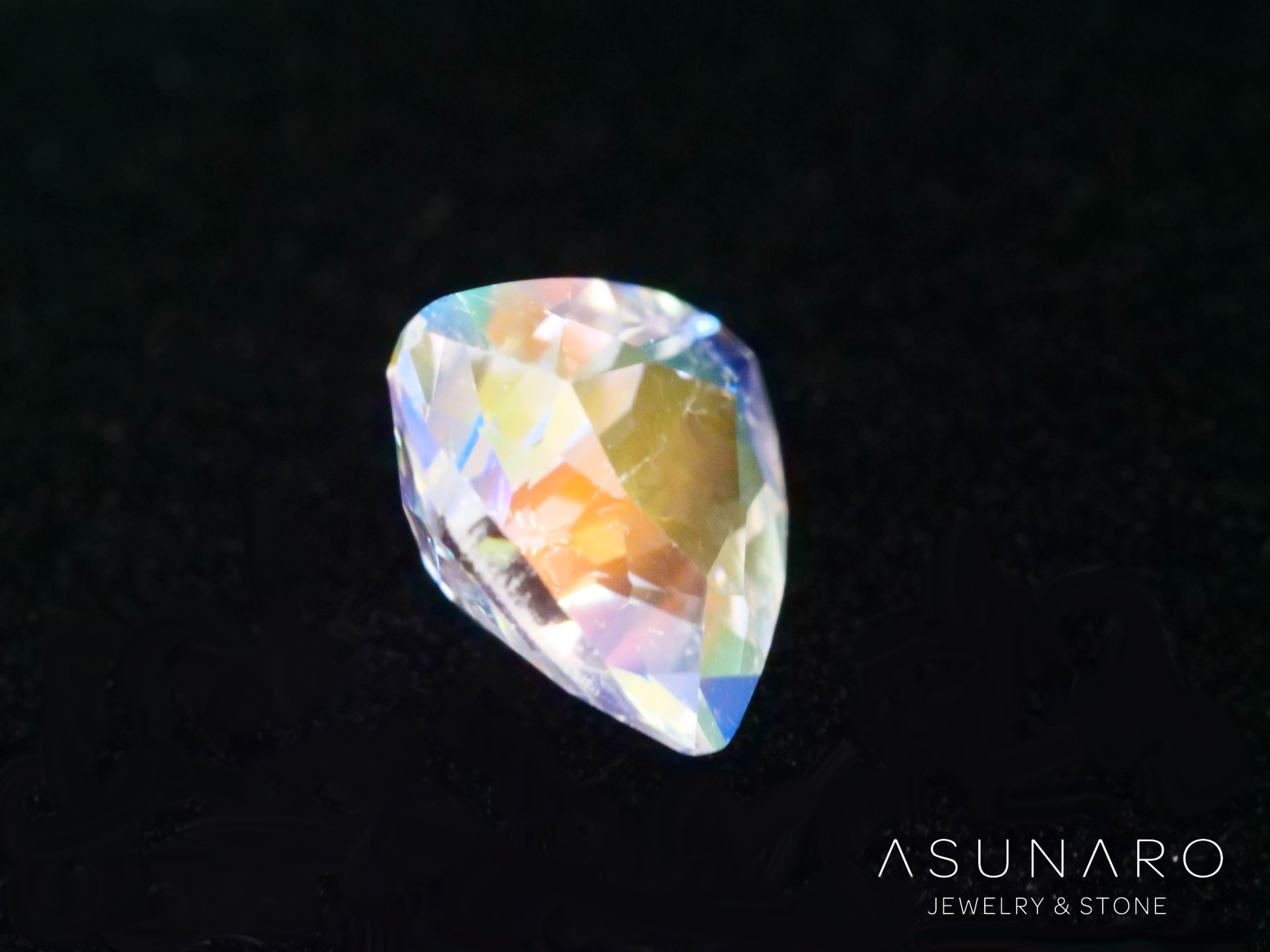 アンデシンラブラドライト　トリリアントカット　マダガスカル産　0.43ct【260226-3178】