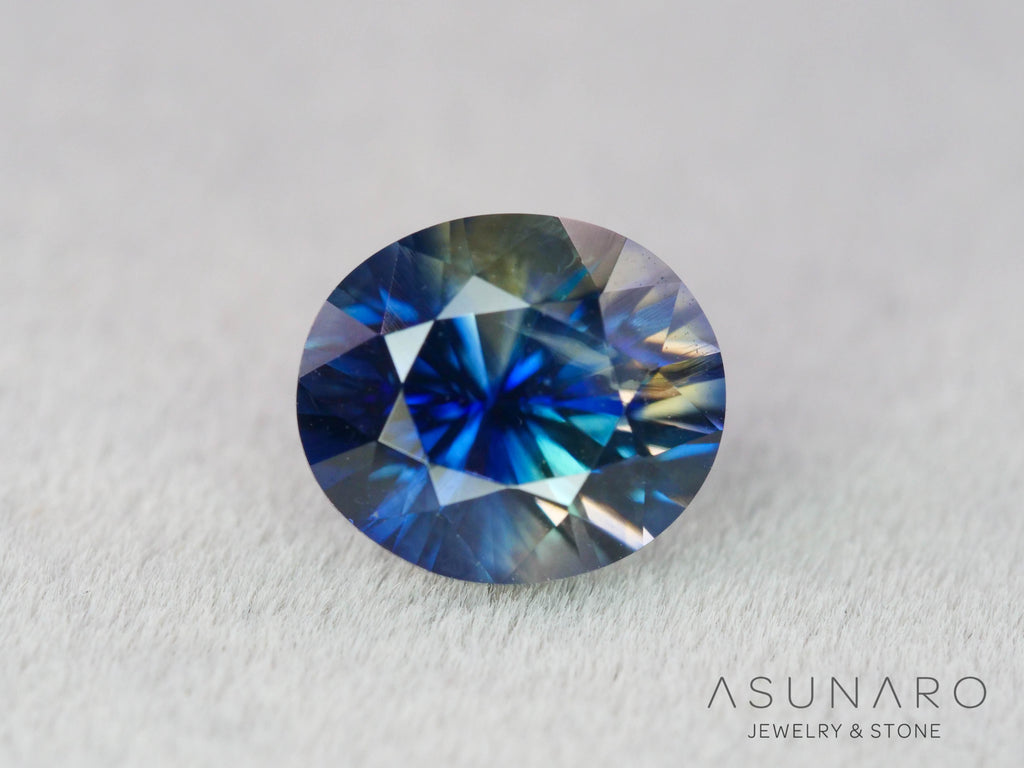 バイカラーサファイア　ロータスリリーカット（オーバル）　スリランカ産　1.71ct【260323-3273】