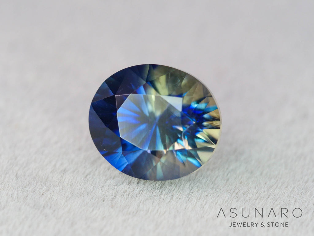 バイカラーサファイア　ロータスリリーカット（オーバル）　スリランカ産　1.71ct【260323-3273】