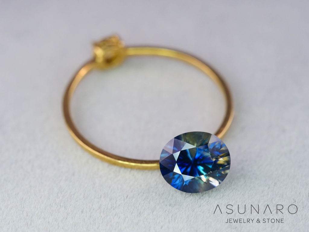 バイカラーサファイア　ロータスリリーカット（オーバル）　スリランカ産　1.71ct【260323-3273】