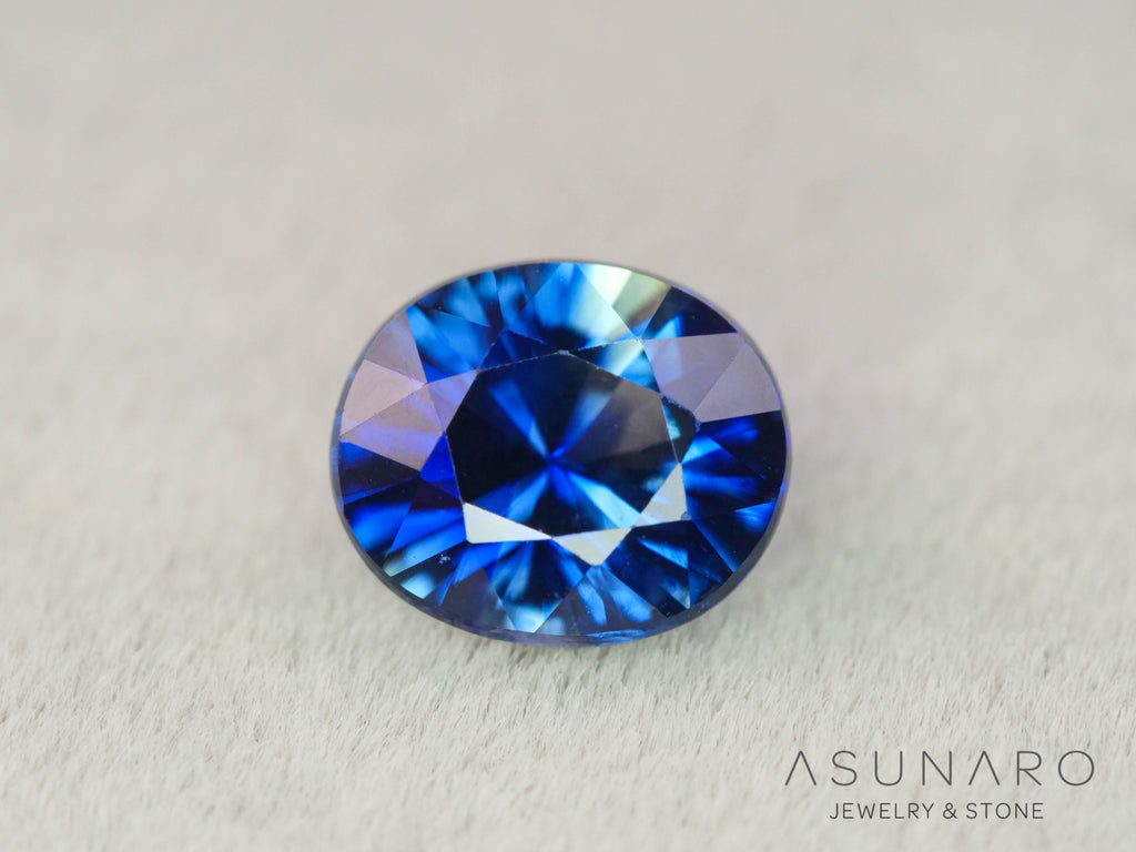 バイカラーサファイア　ロータスリリーカット（オーバル）　スリランカ産　0.92ct【260323-3274】