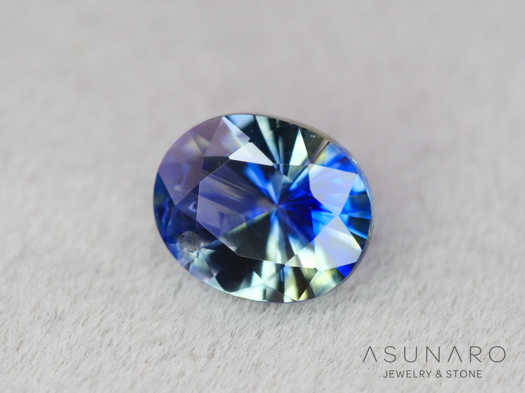 バイカラーサファイア　ロータスリリーカット（オーバル）　スリランカ産　0.64ct【260323-3276】