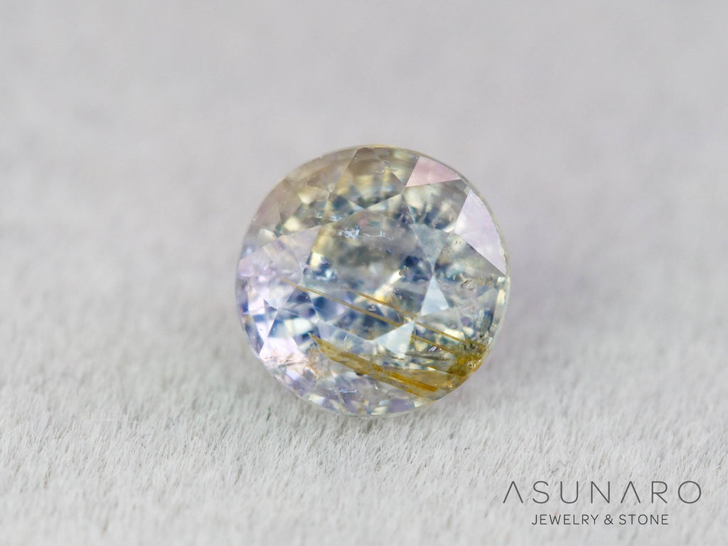 イリデッセンス入りサファイア 　ラウンドカット　スリランカ産　0.63ct　【260319-3257】