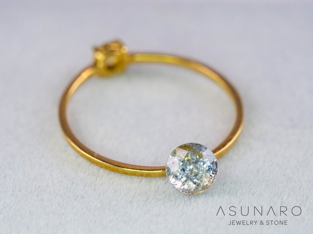イリデッセンス入りサファイア 　ラウンドカット　スリランカ産　0.63ct　【260319-3257】