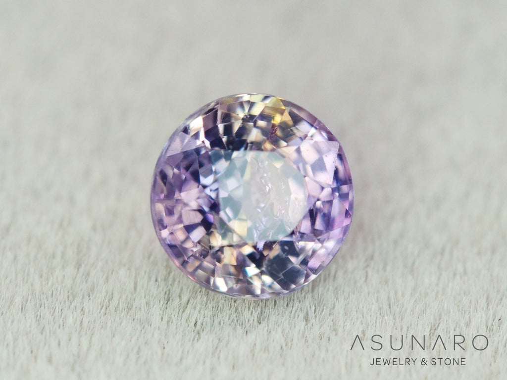 イリデッセンス入りサファイア 　ラウンドカット　スリランカ産　0.44ct　【260319-3258】
