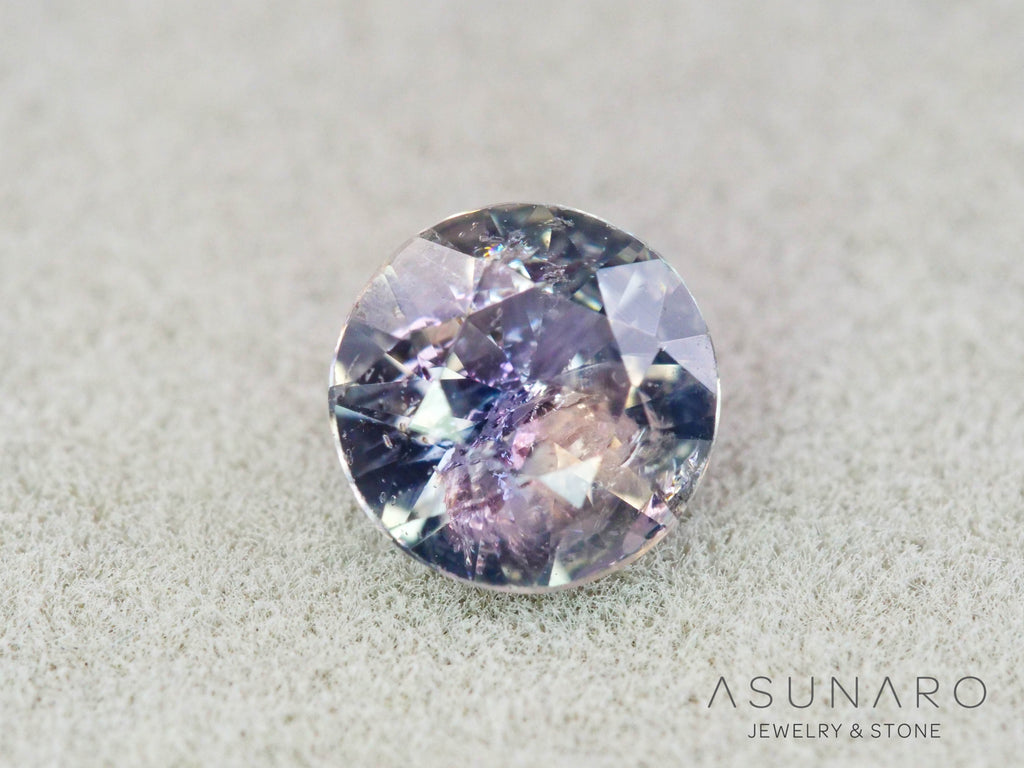 イリデッセンス入りサファイア 　ラウンドカット　スリランカ産　0.45ct　【260319-3259】