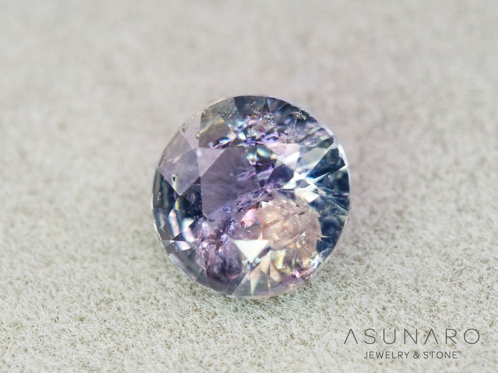 イリデッセンス入りサファイア 　ラウンドカット　スリランカ産　0.45ct　【260319-3259】