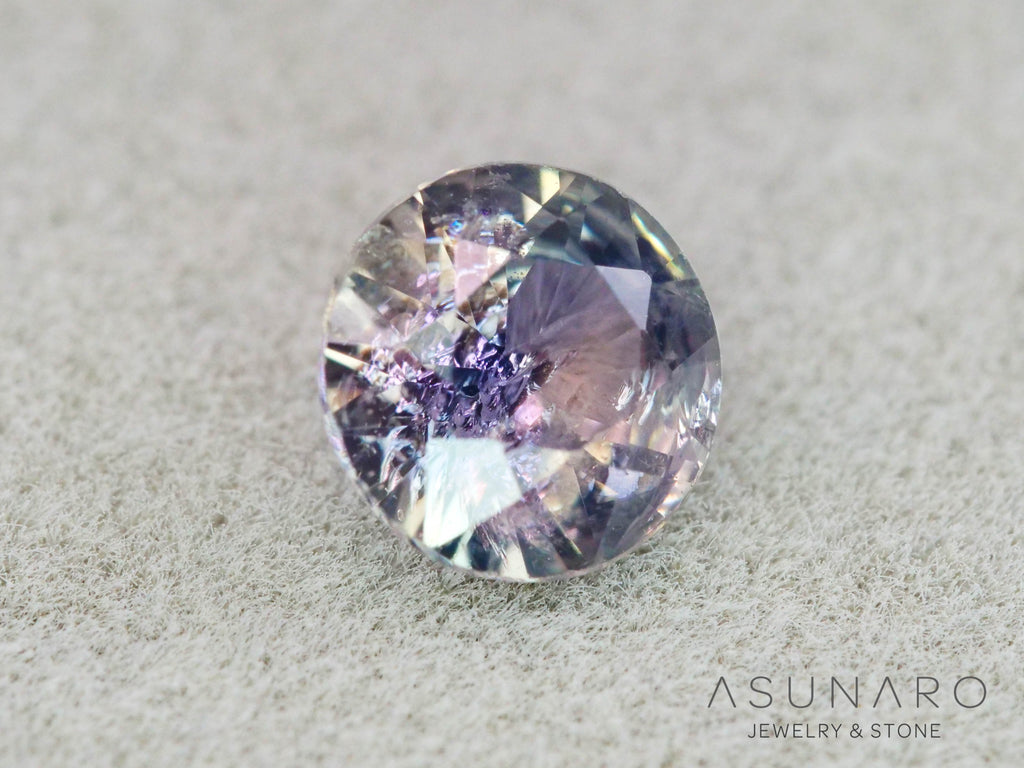 イリデッセンス入りサファイア 　ラウンドカット　スリランカ産　0.45ct　【260319-3259】