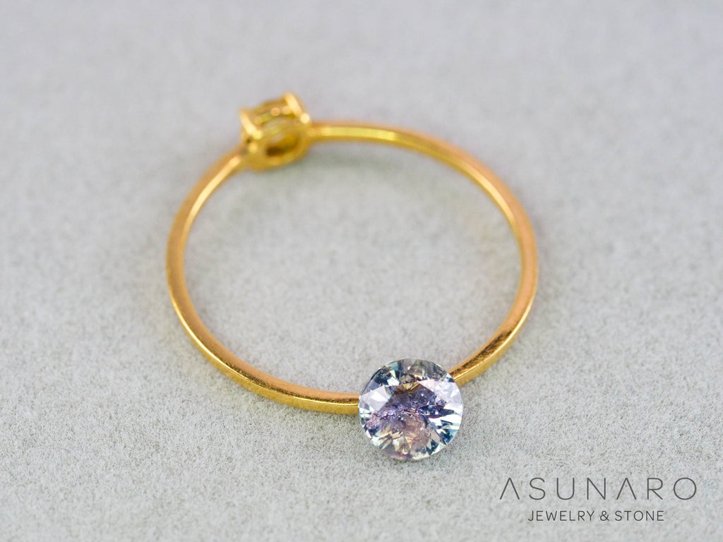 イリデッセンス入りサファイア 　ラウンドカット　スリランカ産　0.45ct　【260319-3259】