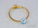 シルキーバイカラーサファイア 　クッションカット　スリランカ産　0.48ct　【260319-3261】