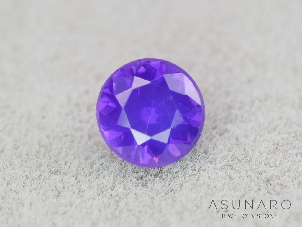 パープルシルキーサファイア　ラウンドカット　スリランカ産　0.16ct【260410-3269】