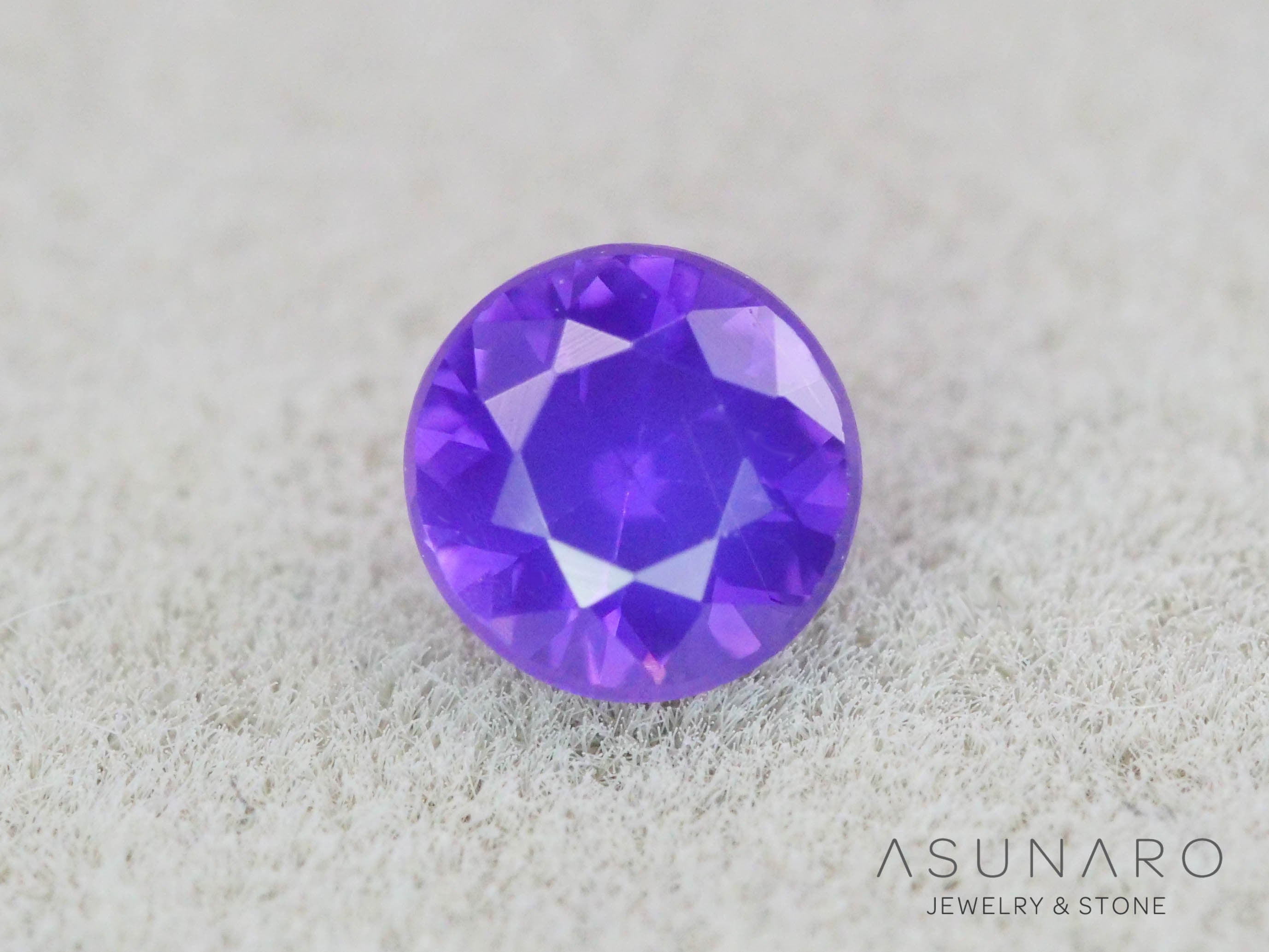 パープルシルキーサファイア　ラウンドカット　スリランカ産　0.16ct【260410-3269】