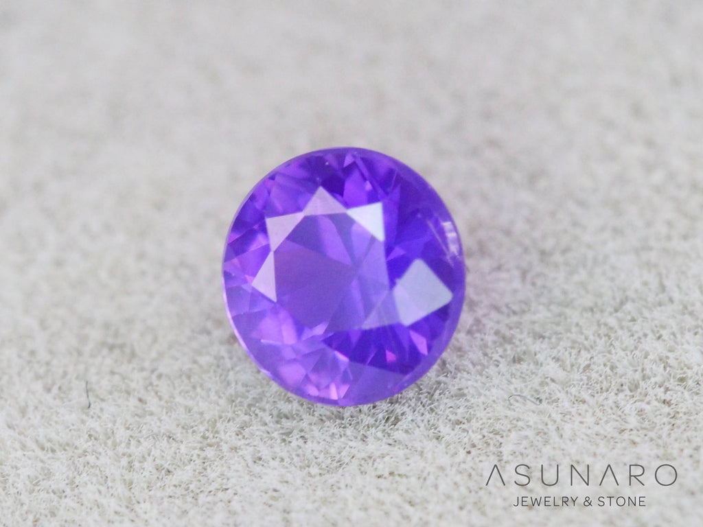 パープルシルキーサファイア　ラウンドカット　スリランカ産　0.16ct【260410-3269】