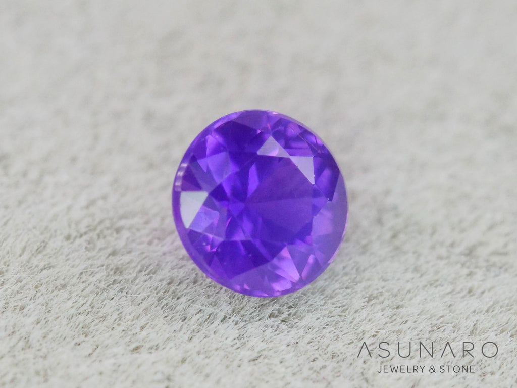 パープルシルキーサファイア　ラウンドカット　スリランカ産　0.16ct【260410-3269】