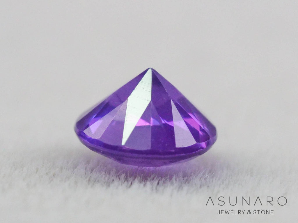 パープルシルキーサファイア　ラウンドカット　スリランカ産　0.16ct【260410-3269】