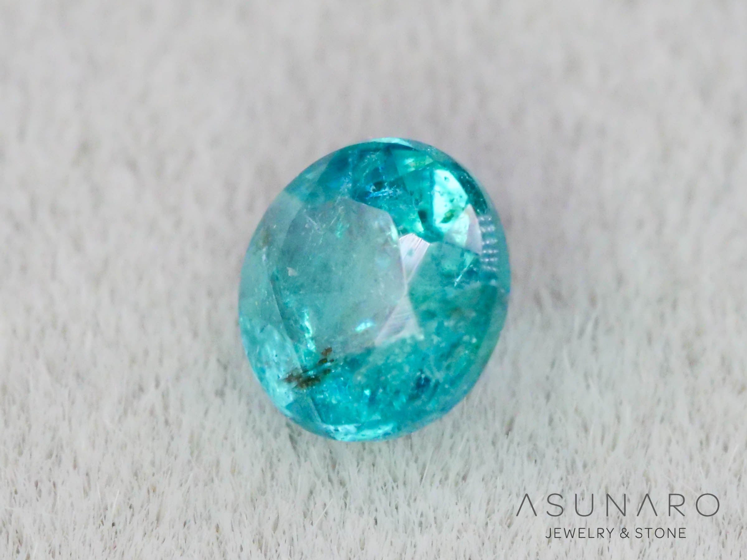 パライバトルマリン ラウンドカット ブラジル産 0.13ct 【260410-3286