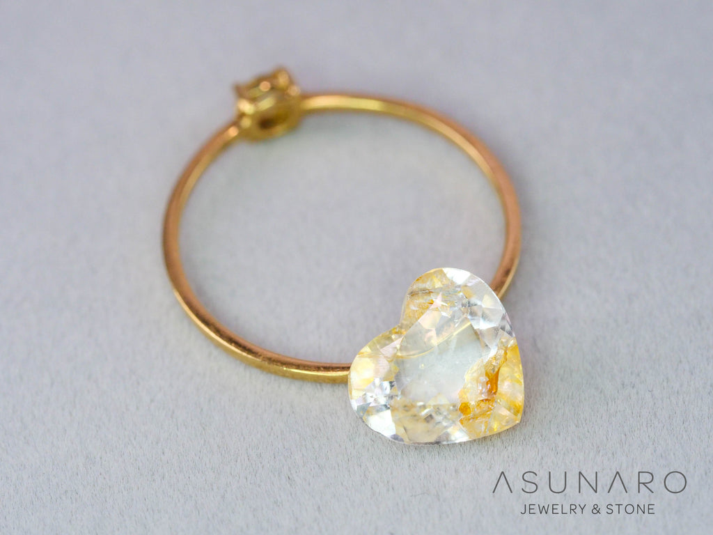 ルチルイントパーズ 　ハートカット　ブラジル産　2.27ct　【260407-3328】