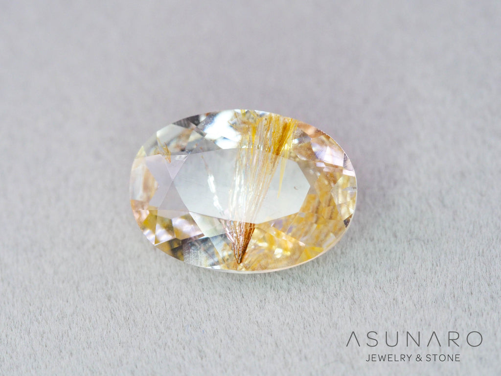 ルチルイントパーズ 　オーバルカット　ブラジル産　2.94ct　【260407-3330】