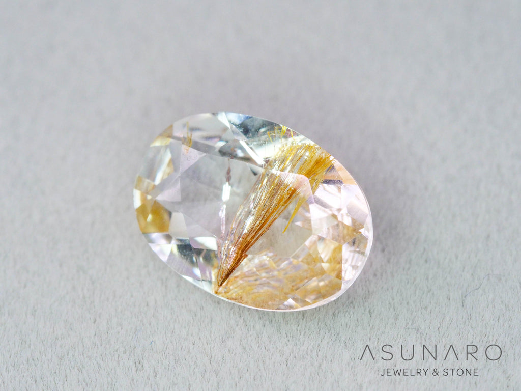 ルチルイントパーズ 　オーバルカット　ブラジル産　2.94ct　【260407-3330】