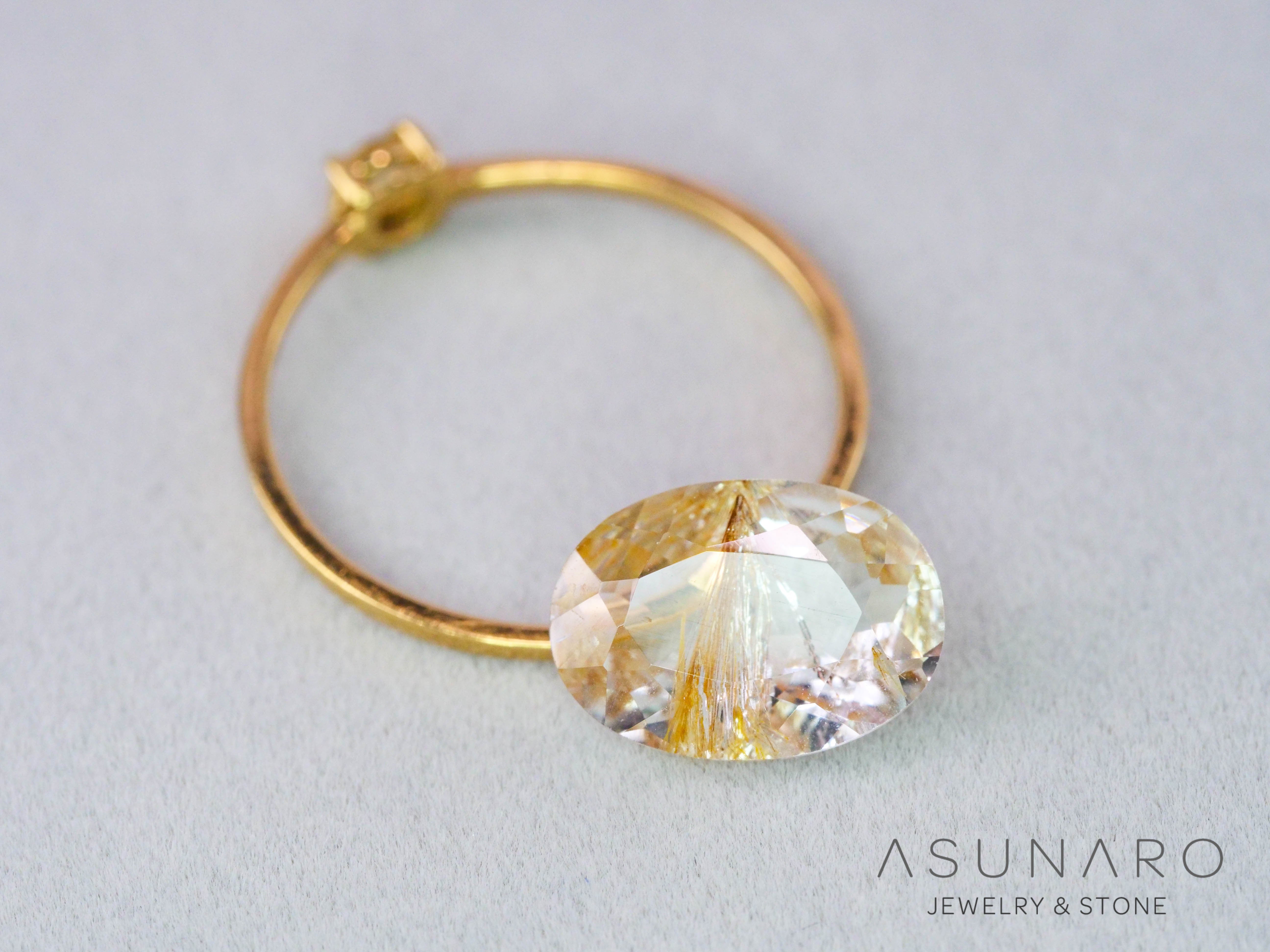 ルチルイントパーズ オーバルカット ブラジル産 2.94ct 【260407-3330