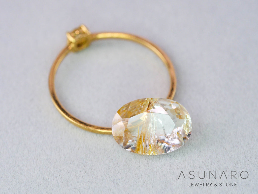 ルチルイントパーズ 　オーバルカット　ブラジル産　2.94ct　【260407-3330】