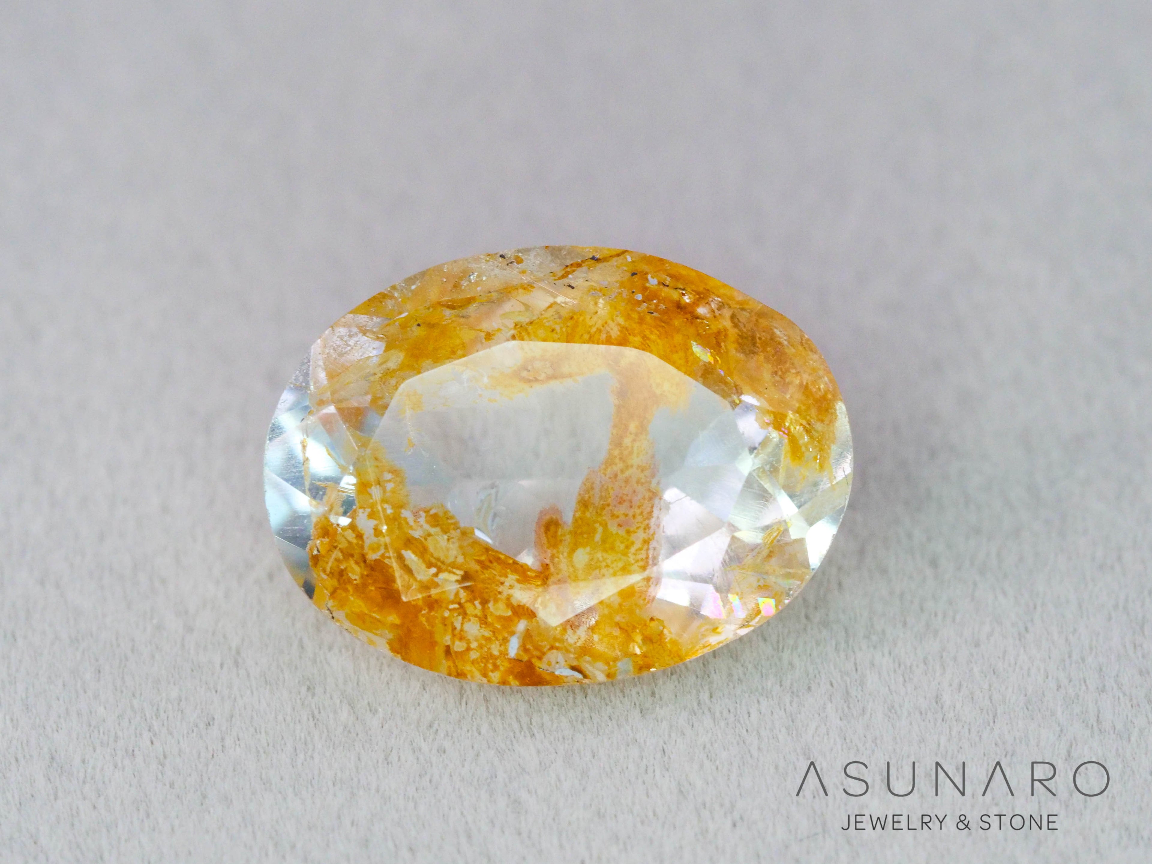 ルチルイントパーズ 　オーバルカット　ブラジル産　4.94ct　【260407-3331】