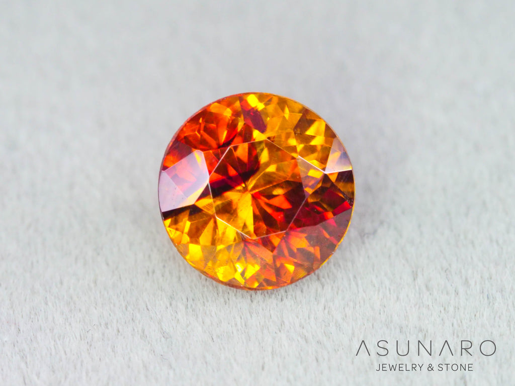 バイカラースファレライト ラウンドカット スペイン産 1.18ct【260407-3288】