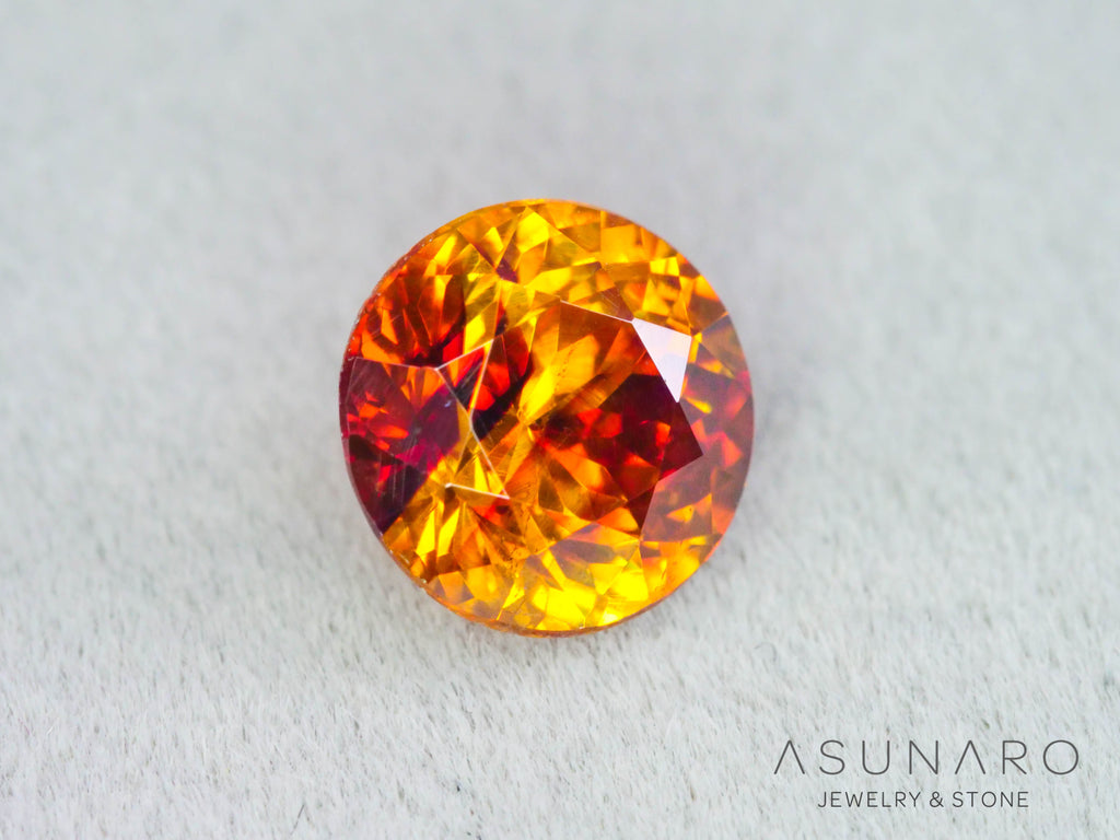 バイカラースファレライト ラウンドカット スペイン産 1.18ct【260407-3288】