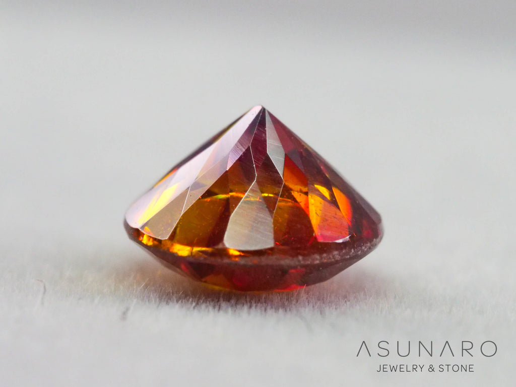 バイカラースファレライト ラウンドカット スペイン産 1.18ct【260407-3288】