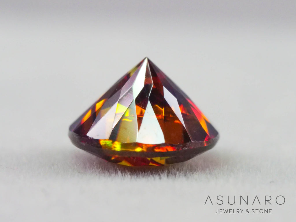 バイカラースファレライト ラウンドカット スペイン産 1.18ct【260407-3289】