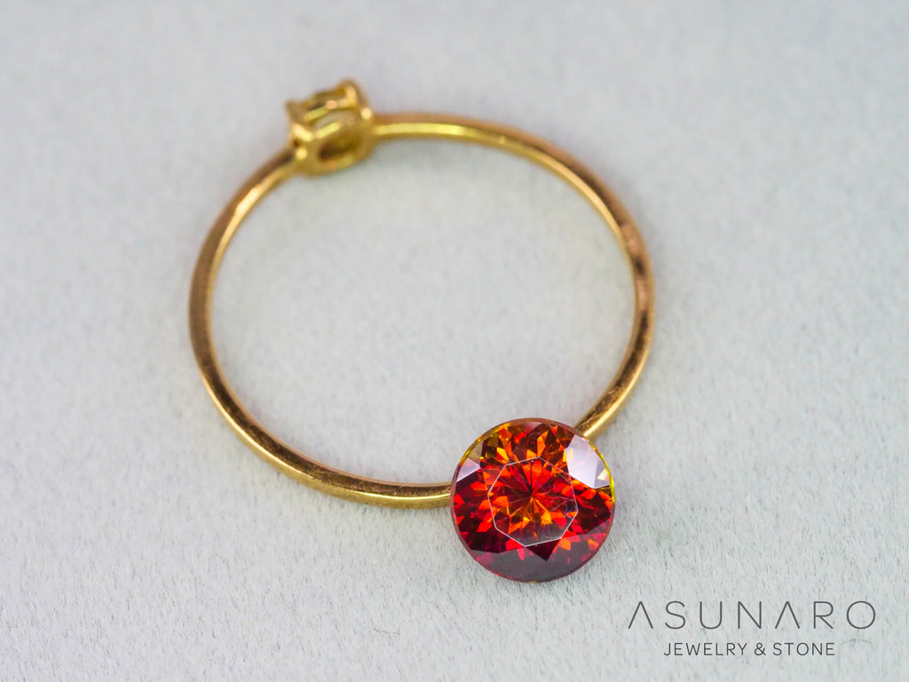 バイカラースファレライト ラウンドカット スペイン産 1.18ct【260407-3289】