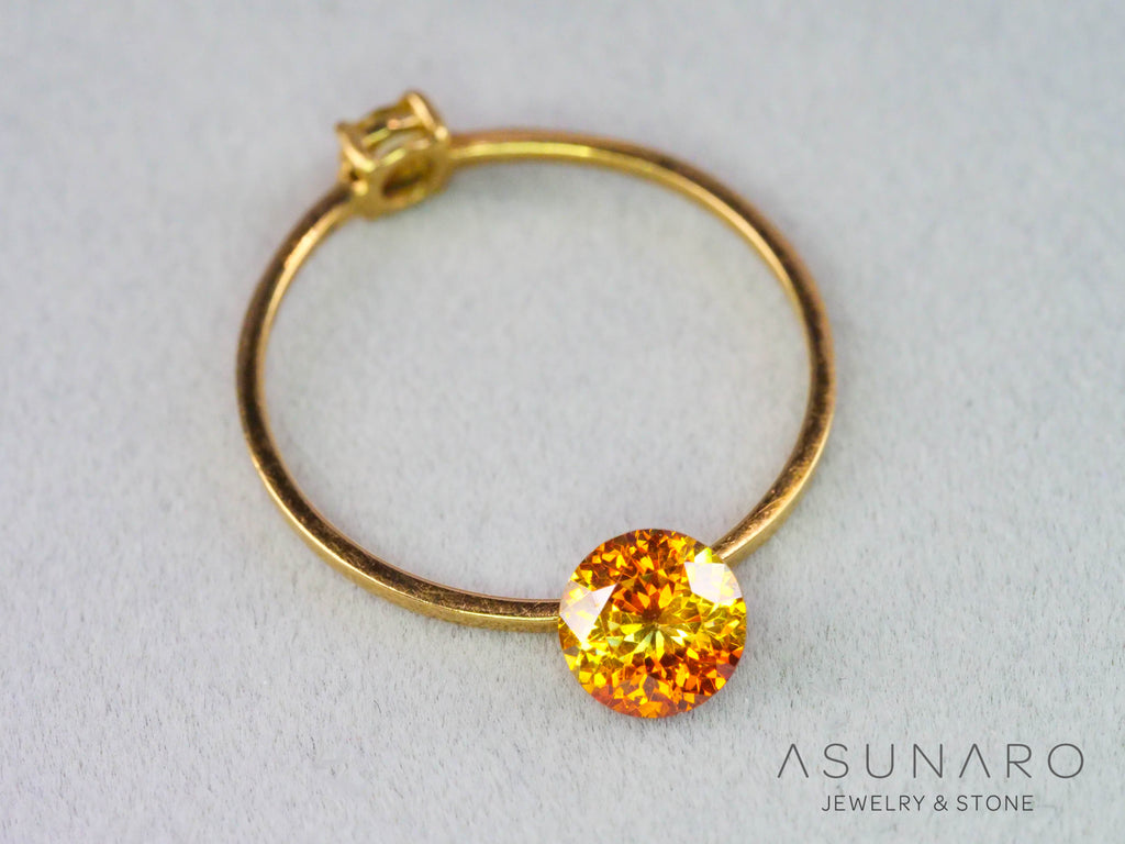 バイカラースファレライト ラウンドカット スペイン産 　0.78ct【260407-3290】